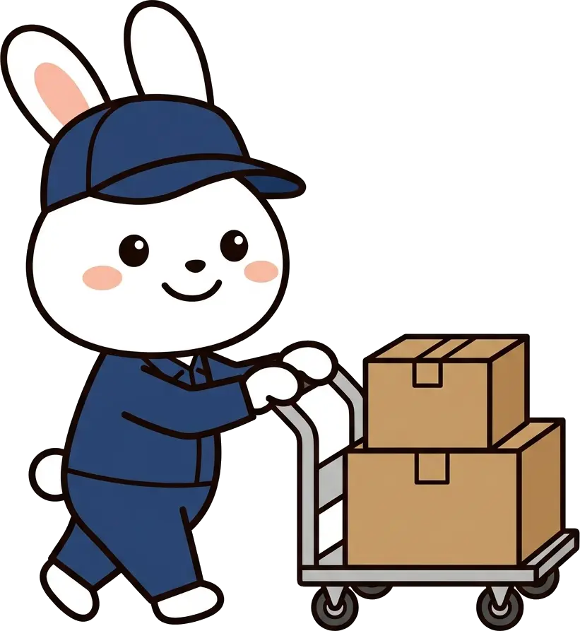 SSパック - 台車で運ぶうさぎ